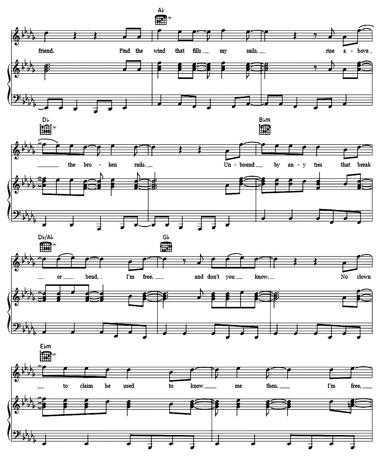 (I'm Gonna) Love Me Again sheet music 7