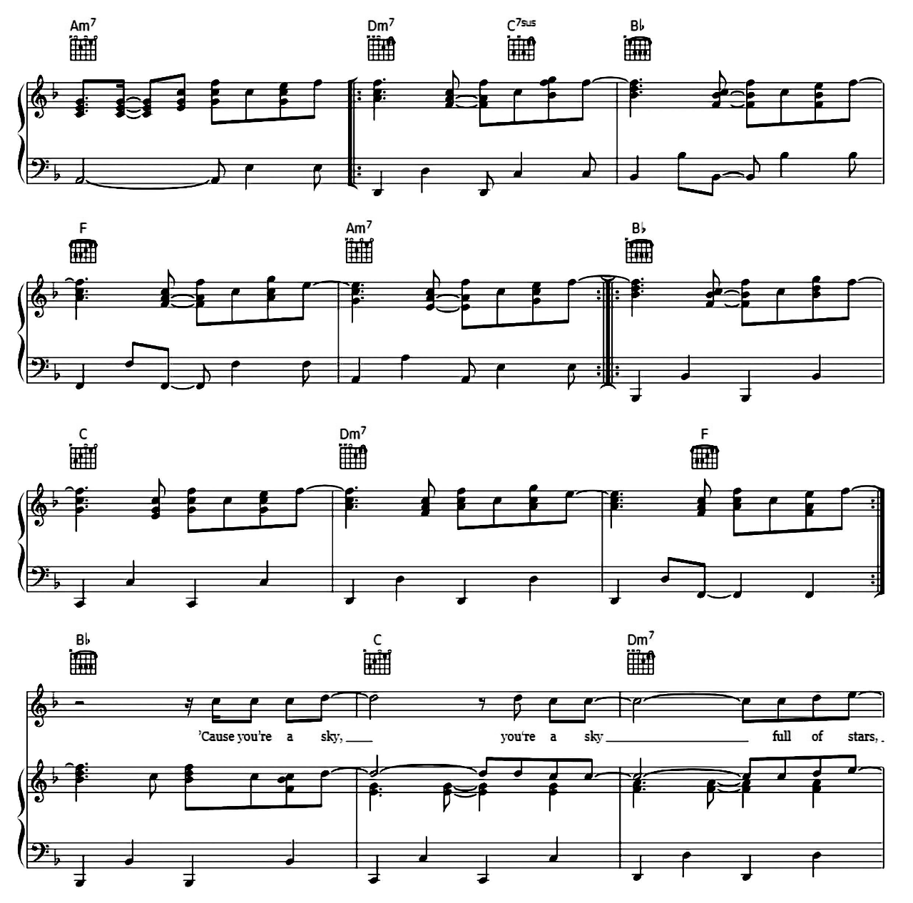 A Sky Full Of Stars sheet music 6