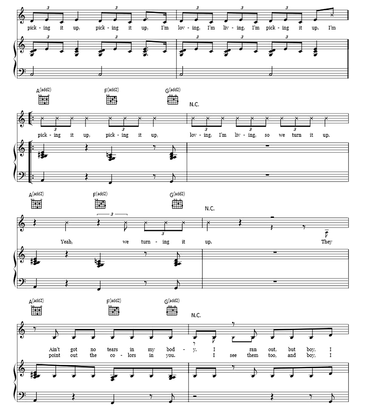 No Tears Left To Cry sheet music 2