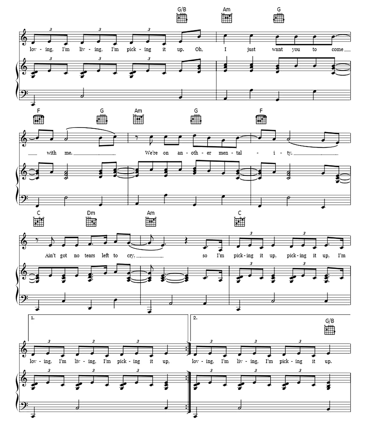 No Tears Left To Cry sheet music 5