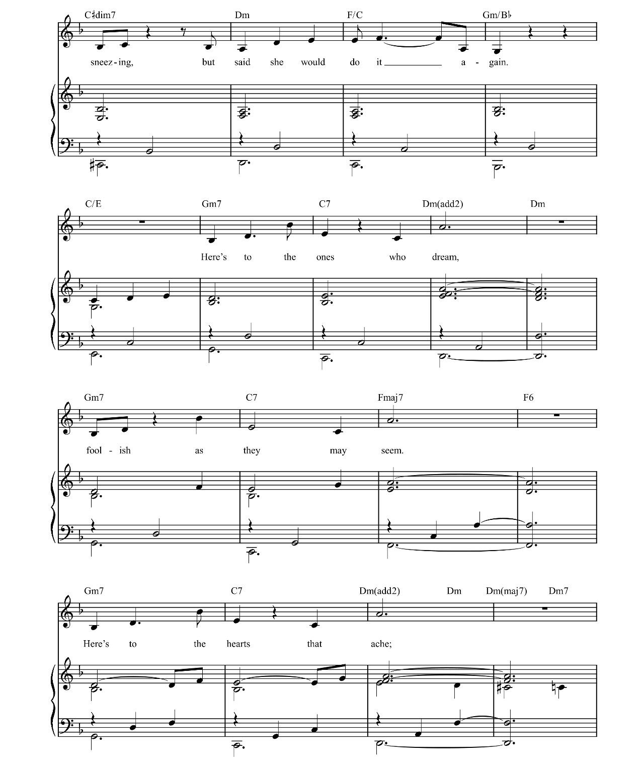 The Fools Who Dream sheet music 2