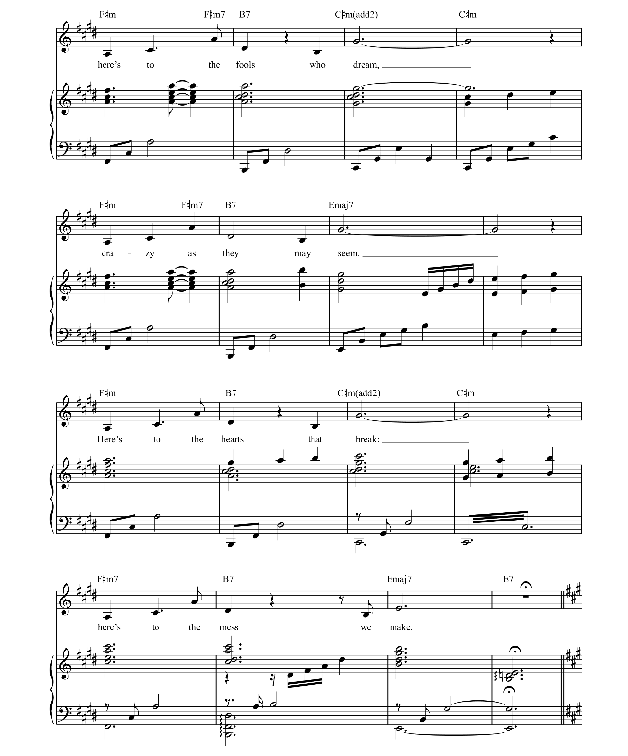 The Fools Who Dream sheet music 7