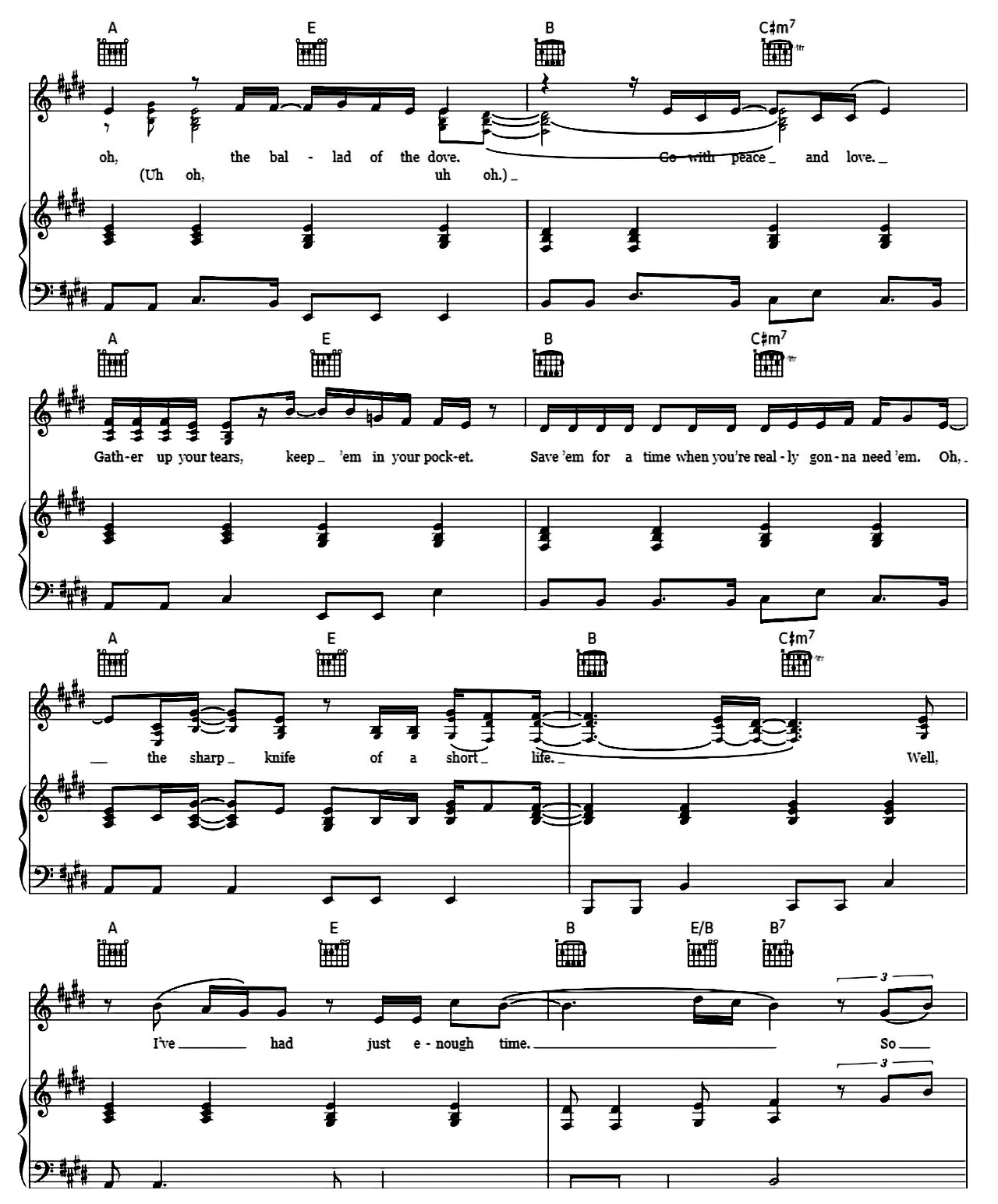 If I Die Young sheet music 7