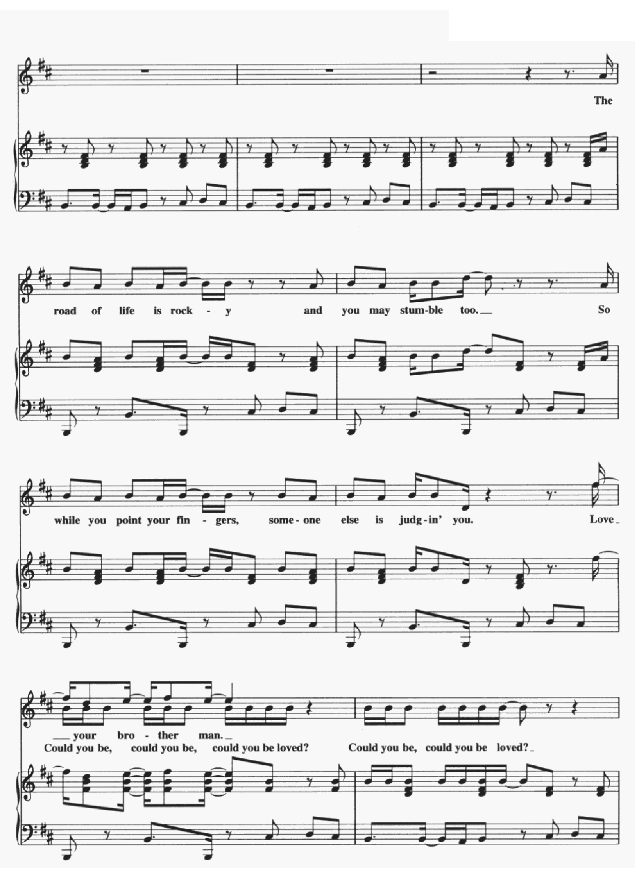 Could You Be Loved sheet music 4