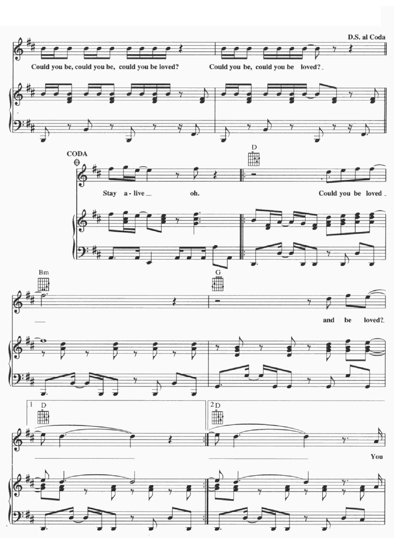 Could You Be Loved sheet music 5