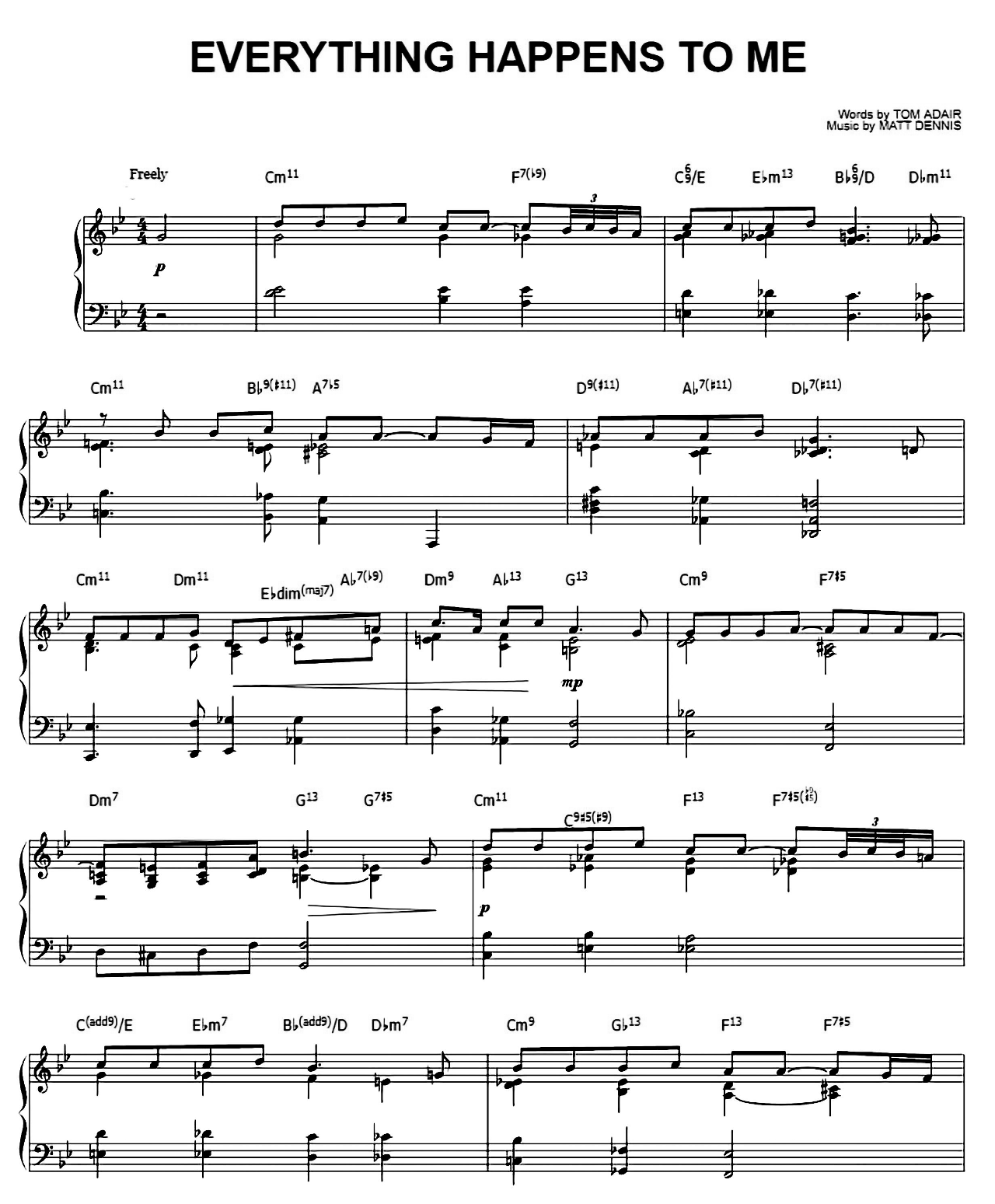 Everything Happens To Me sheet music