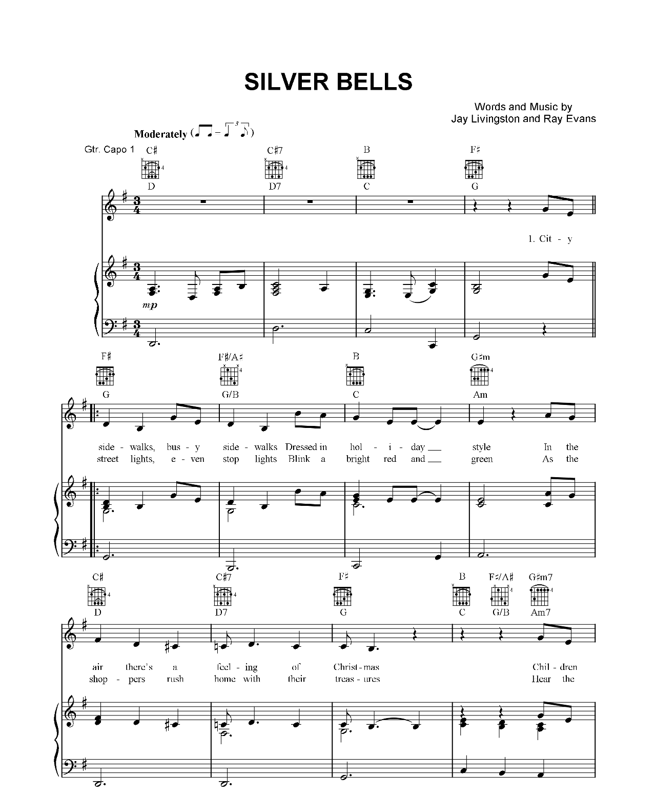 Silver Bells sheet music