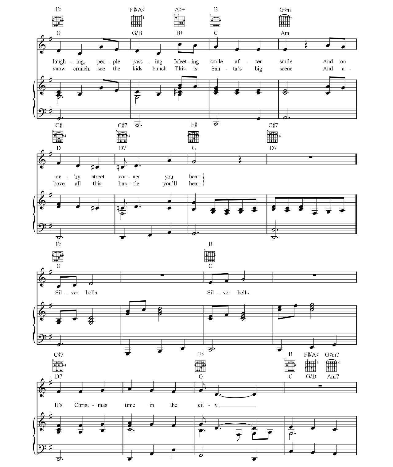 Silver Bells sheet music 2