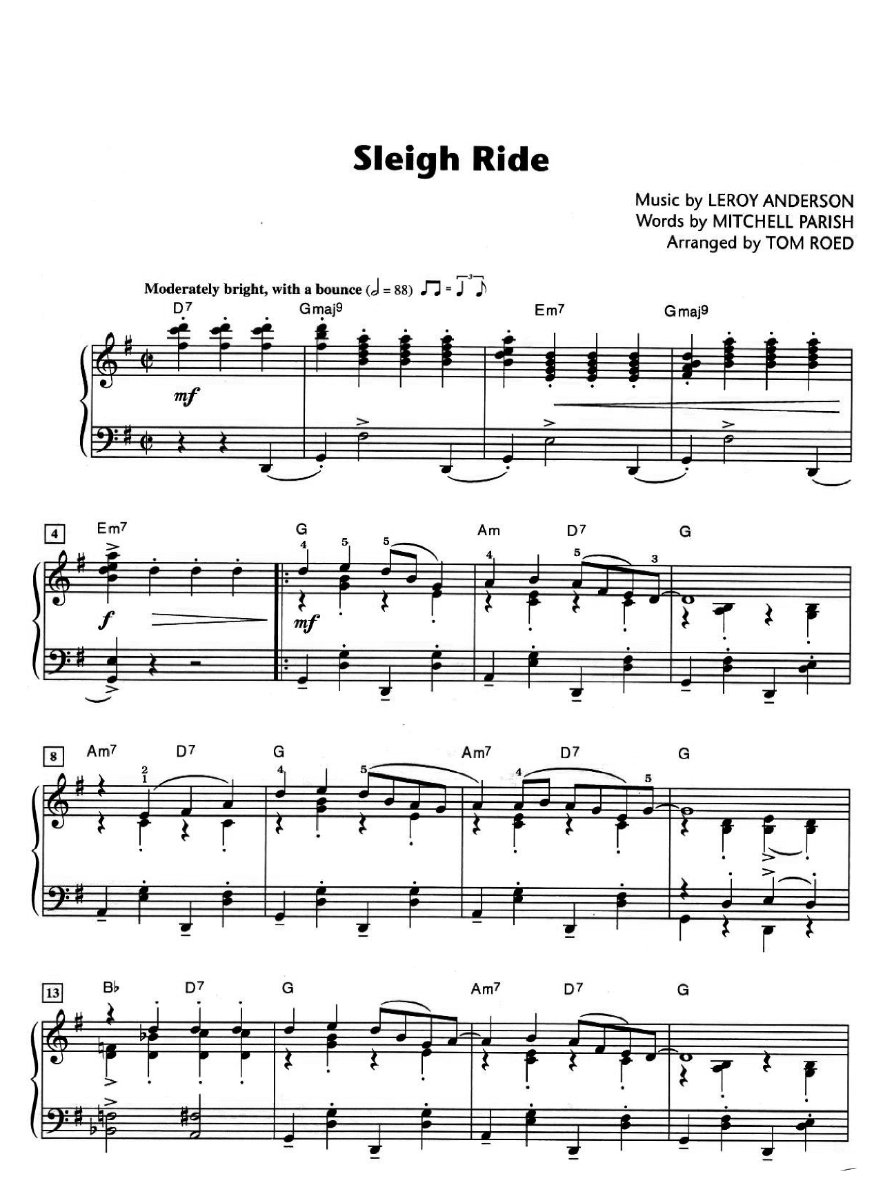 Sleigh Ride sheet music