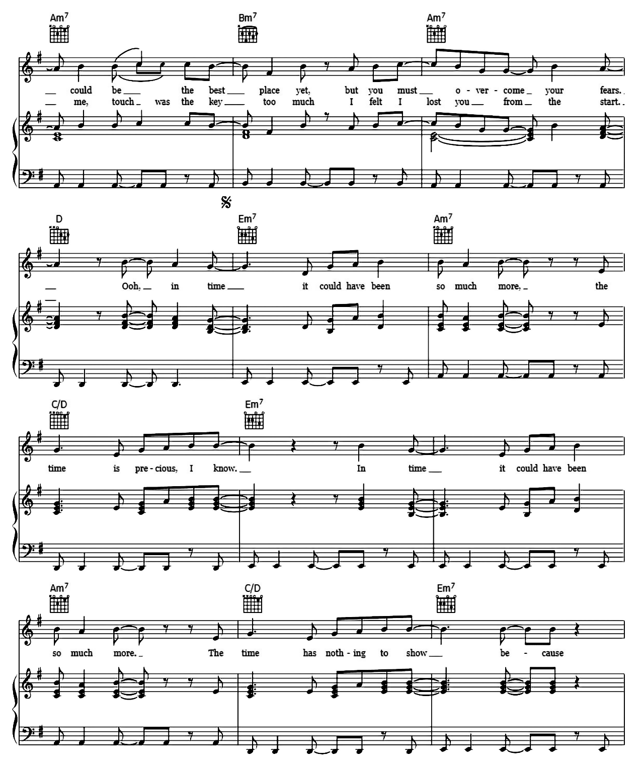 Time (Clock Of The Heart) sheet music 2