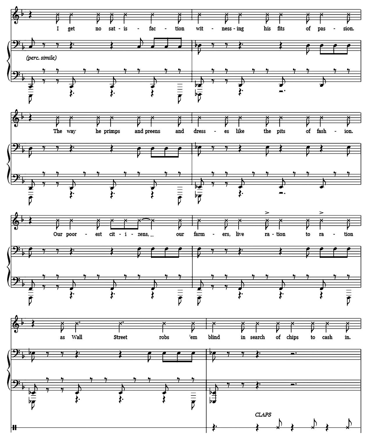 Washington On Your Side (from Hamilton) sheet music 4