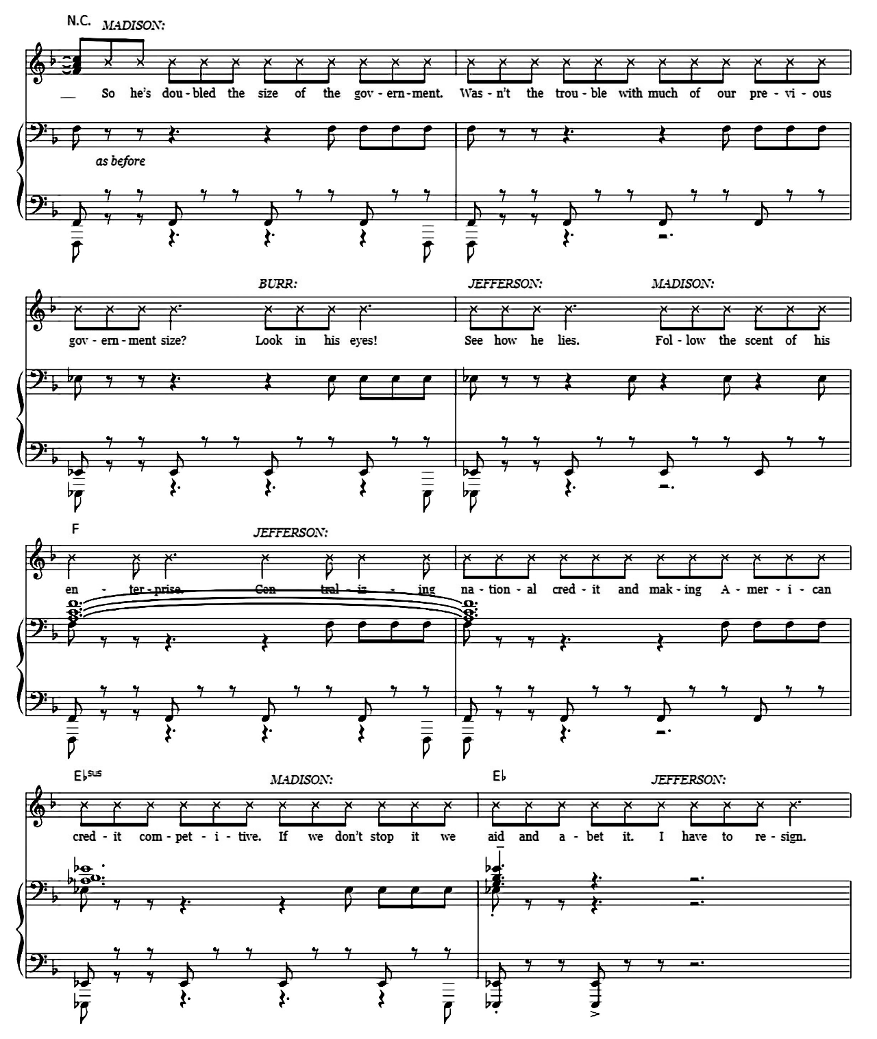 Washington On Your Side (from Hamilton) sheet music 8