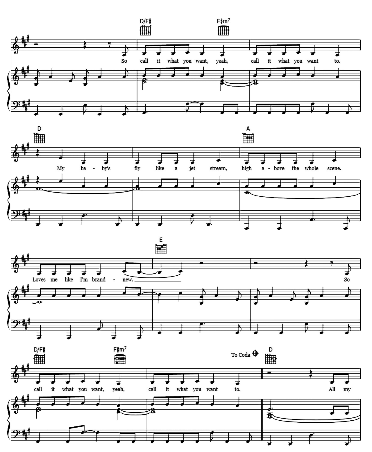 Call It What You Want sheet music 3