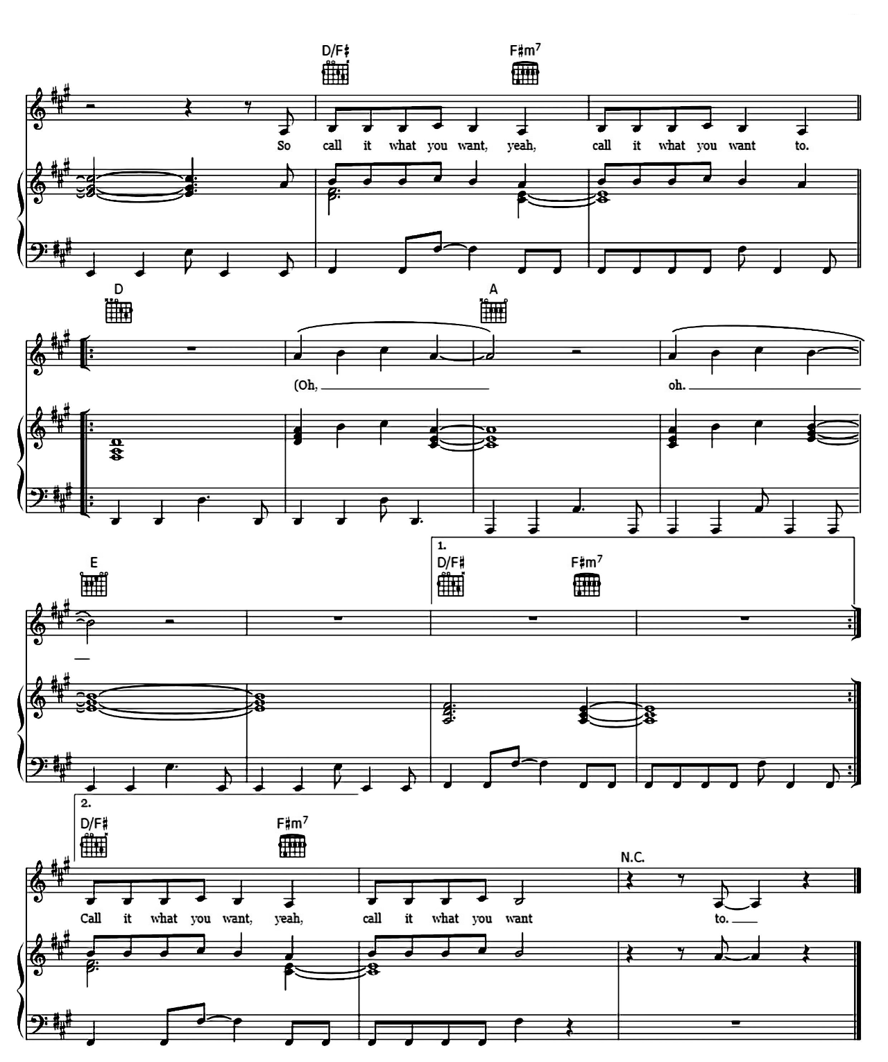 Call It What You Want sheet music 9