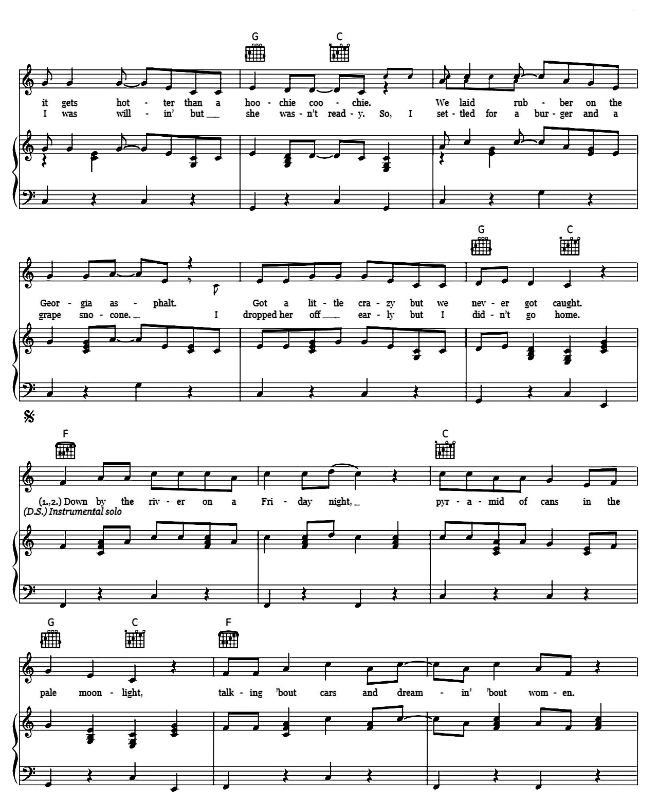 Chattahoochee sheet music 2