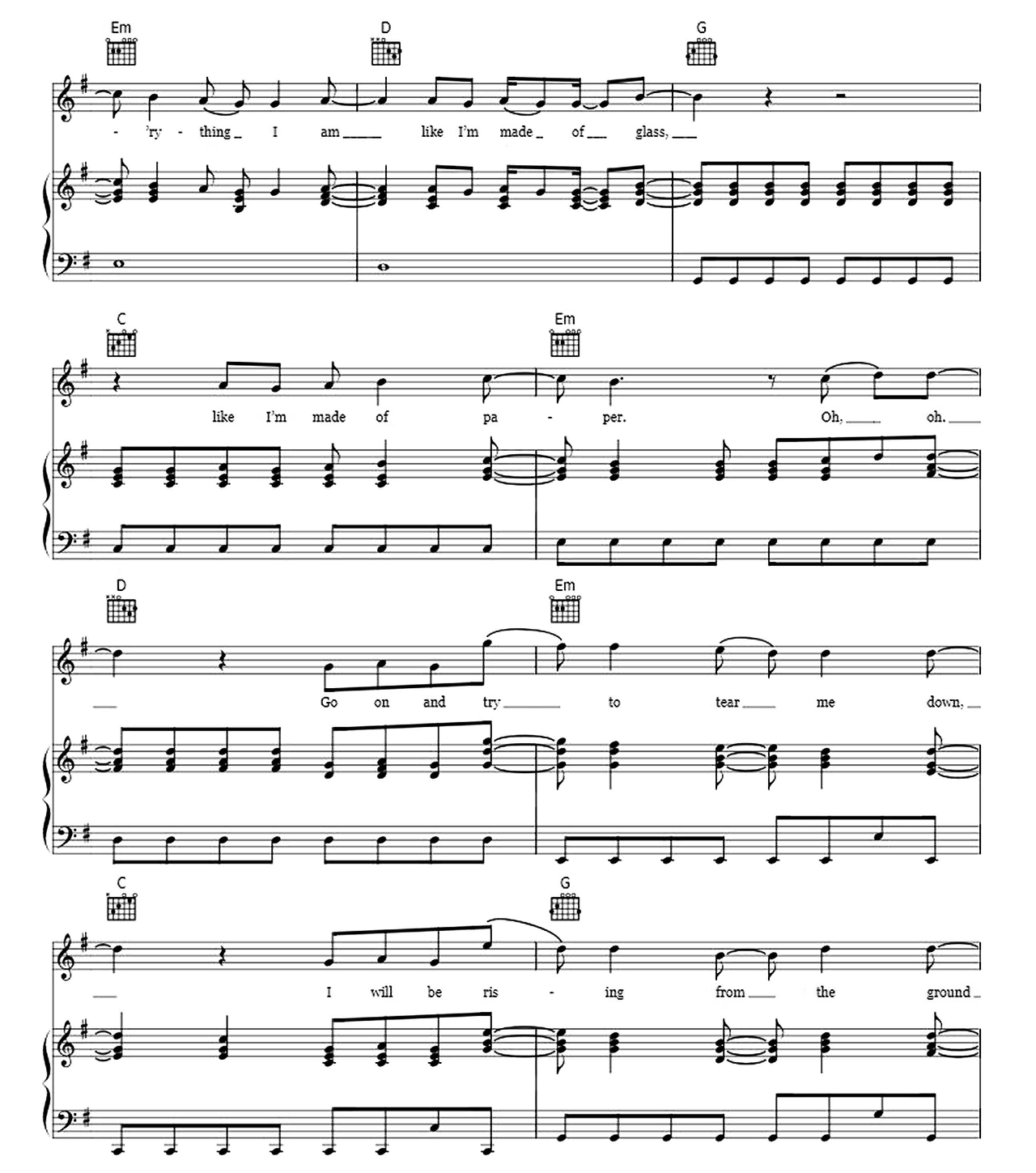 Skyscraper sheet music 5