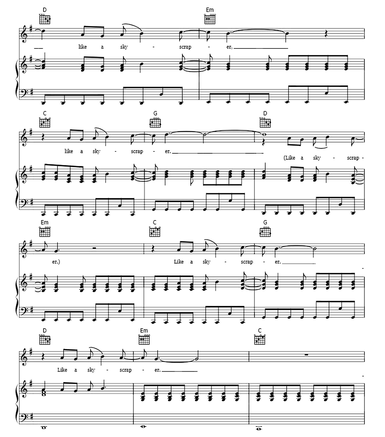 Skyscraper sheet music 6
