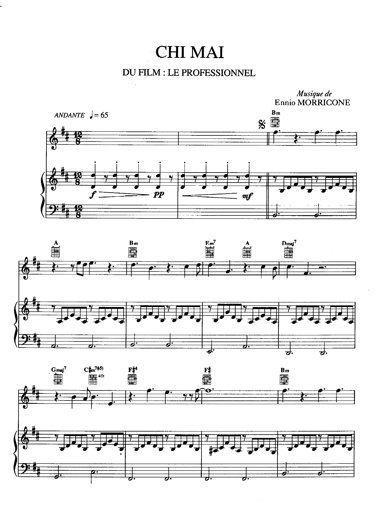 Chi Mai sheet music