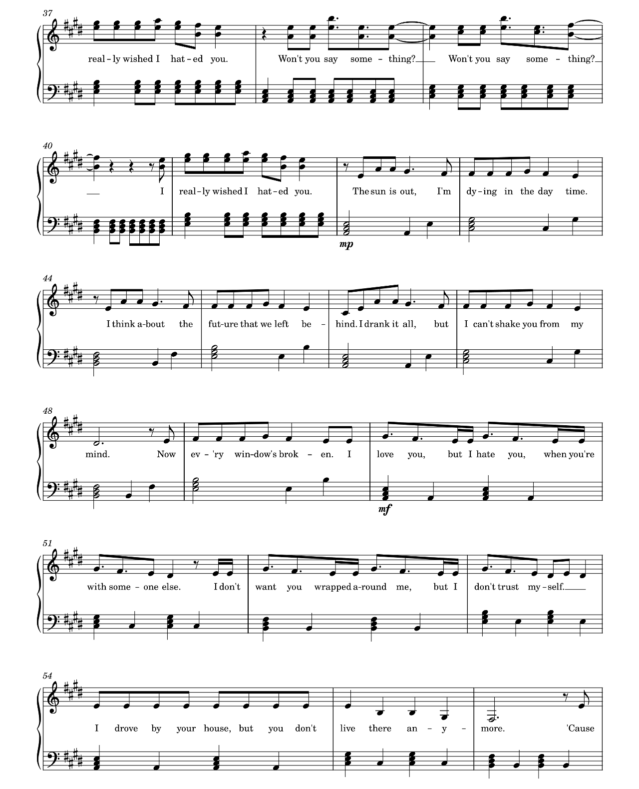 I Really Wish I Hated You sheet music 3