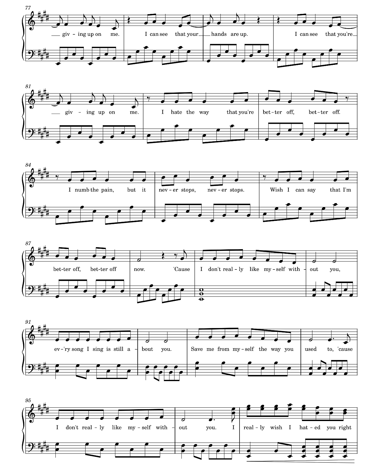 I Really Wish I Hated You sheet music 5