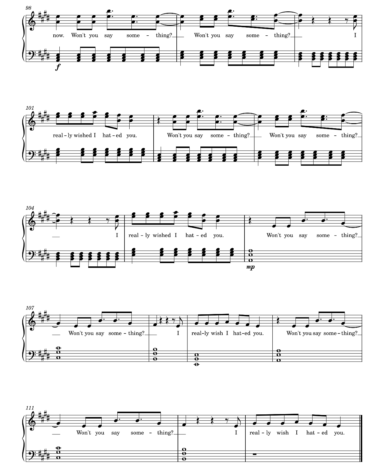 I Really Wish I Hated You sheet music 6