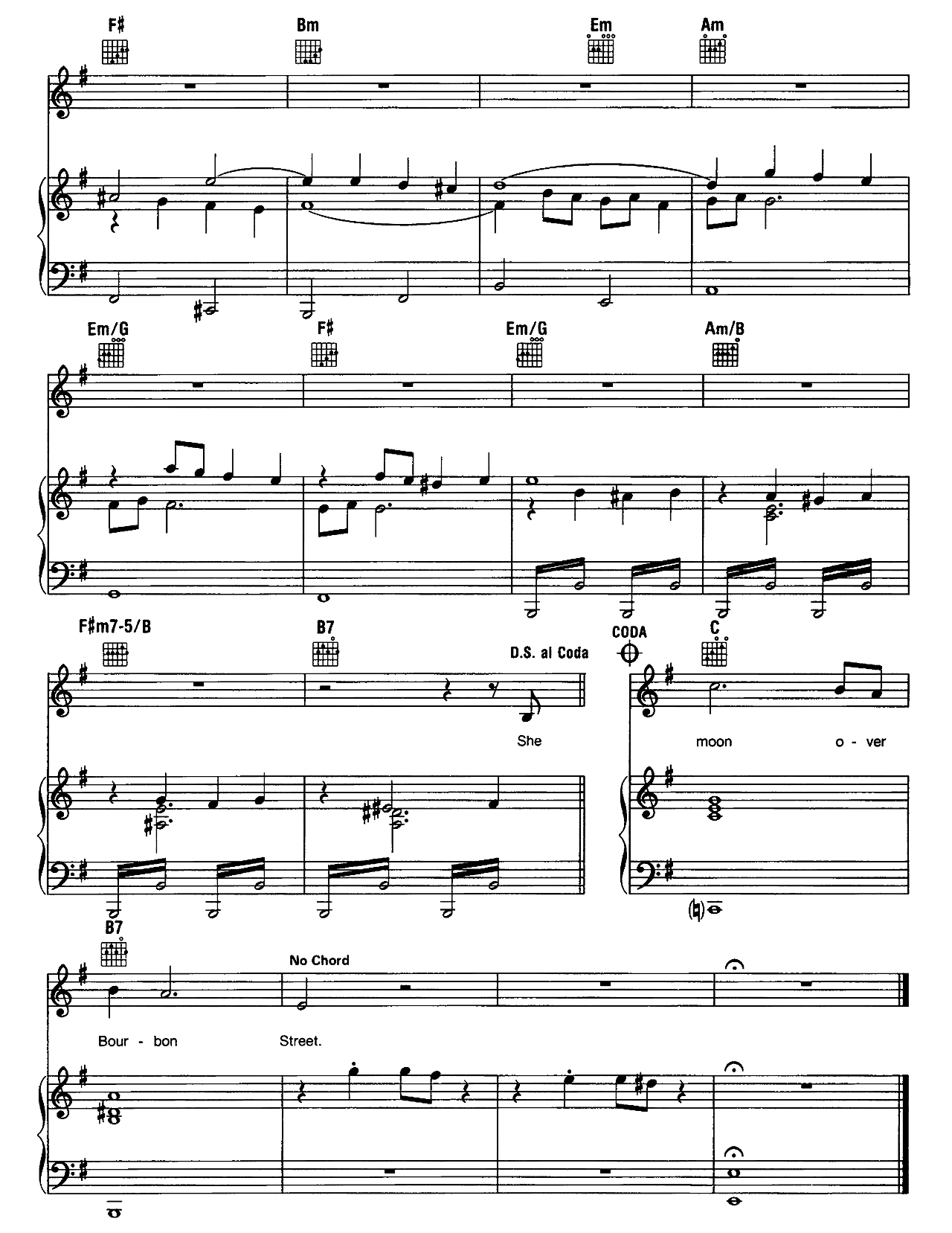 Moon Over Bourbon Street sheet music 5
