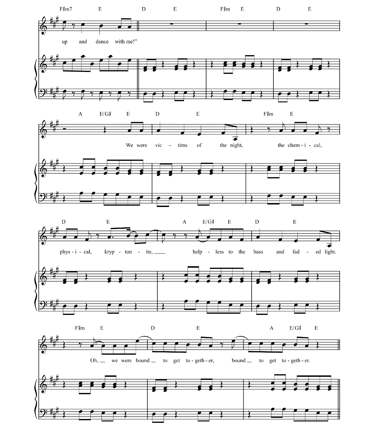 Shut Up And Dance sheet music 2