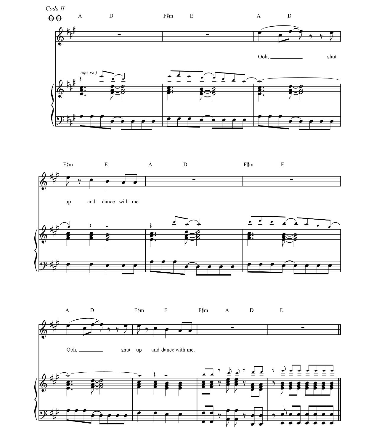 Shut Up And Dance sheet music 7