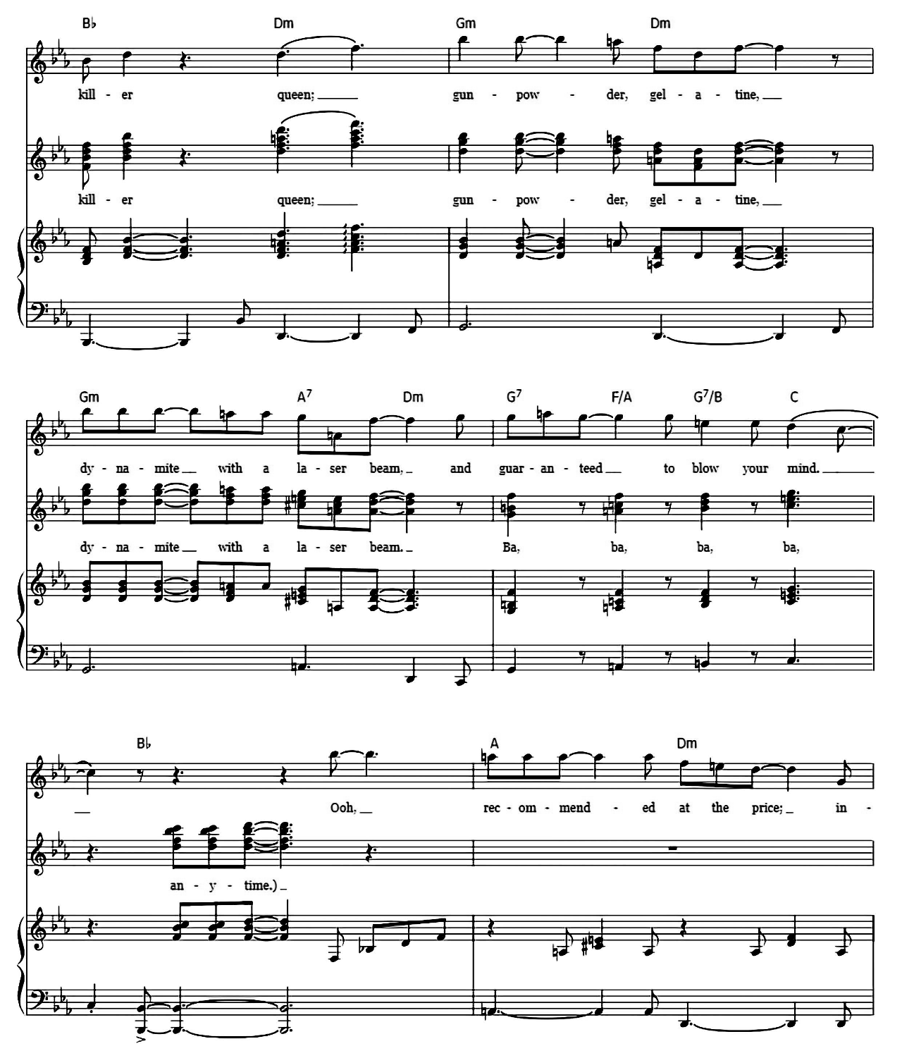 Killer Queen sheet music 3