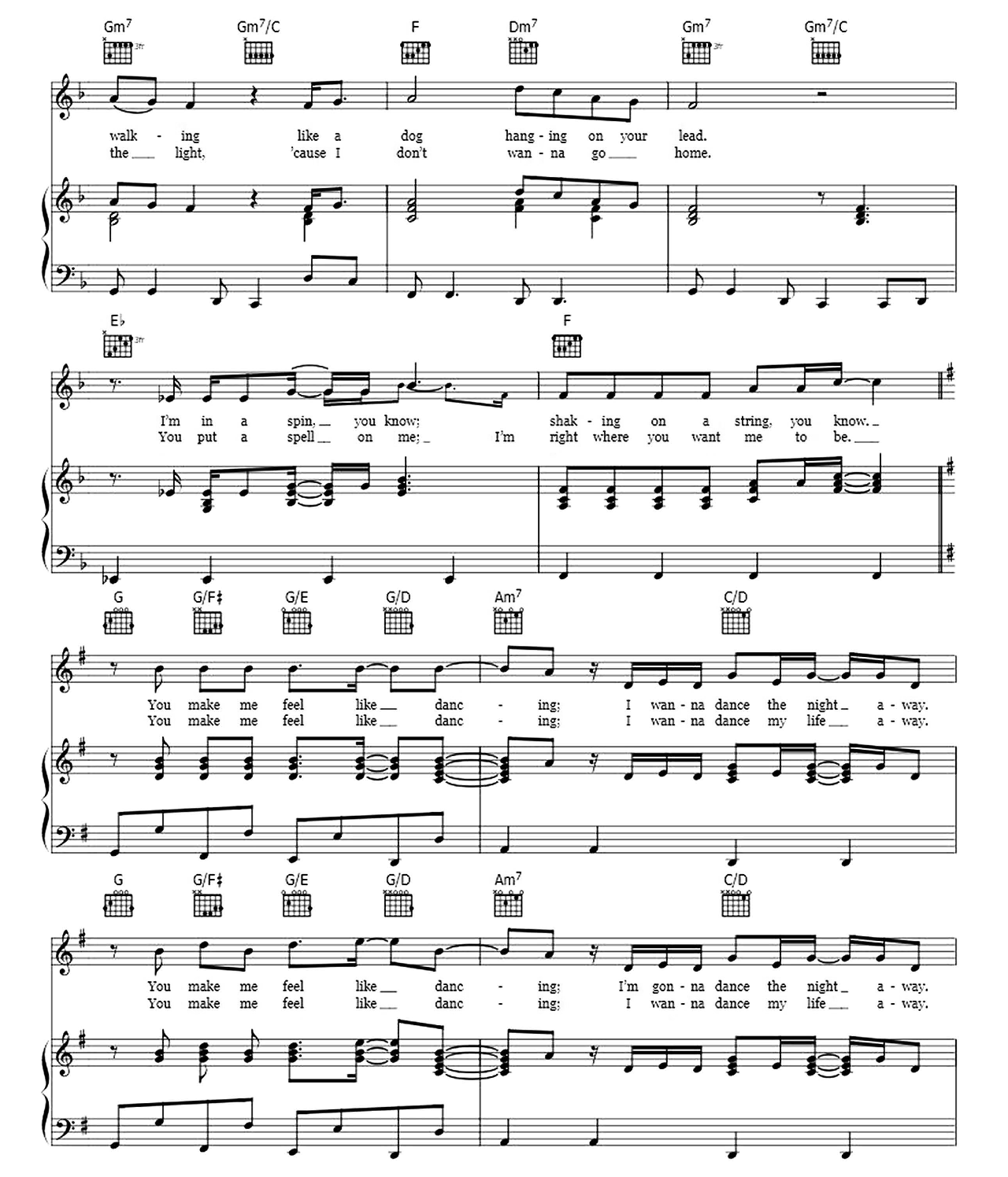 You Make Me Feel Like Dancing sheet music 2
