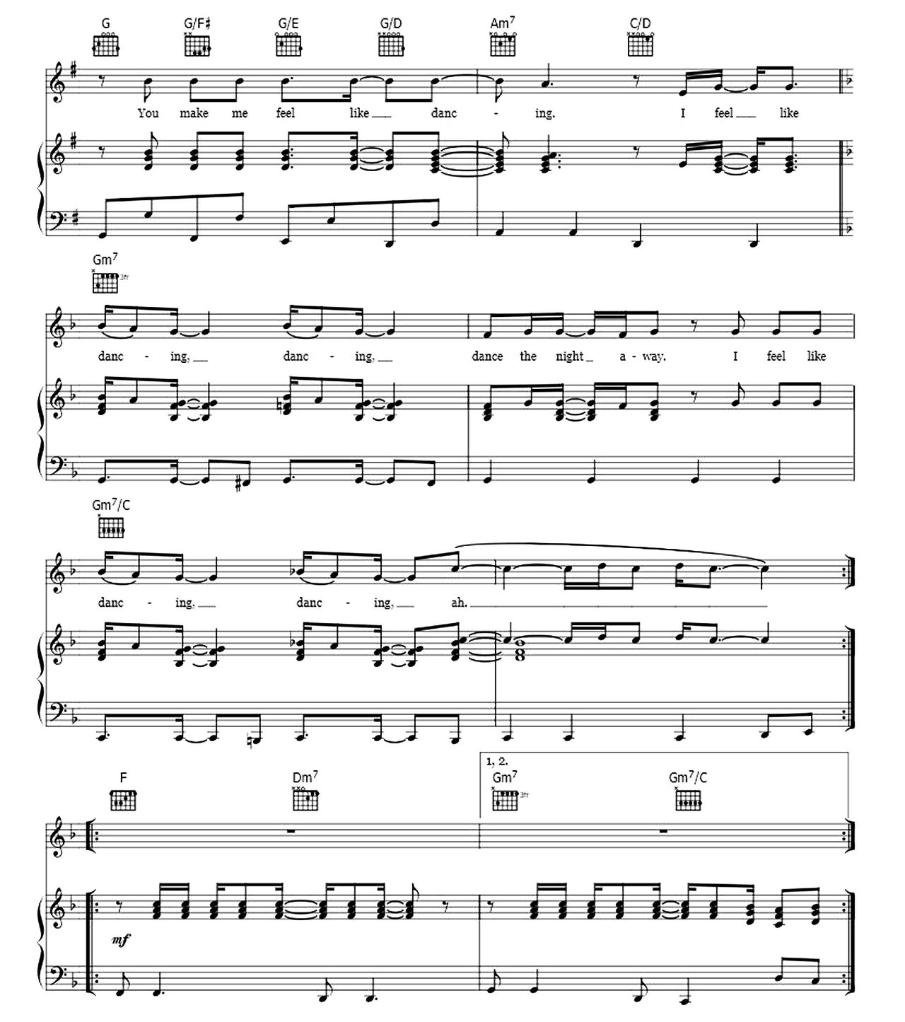 You Make Me Feel Like Dancing sheet music 3