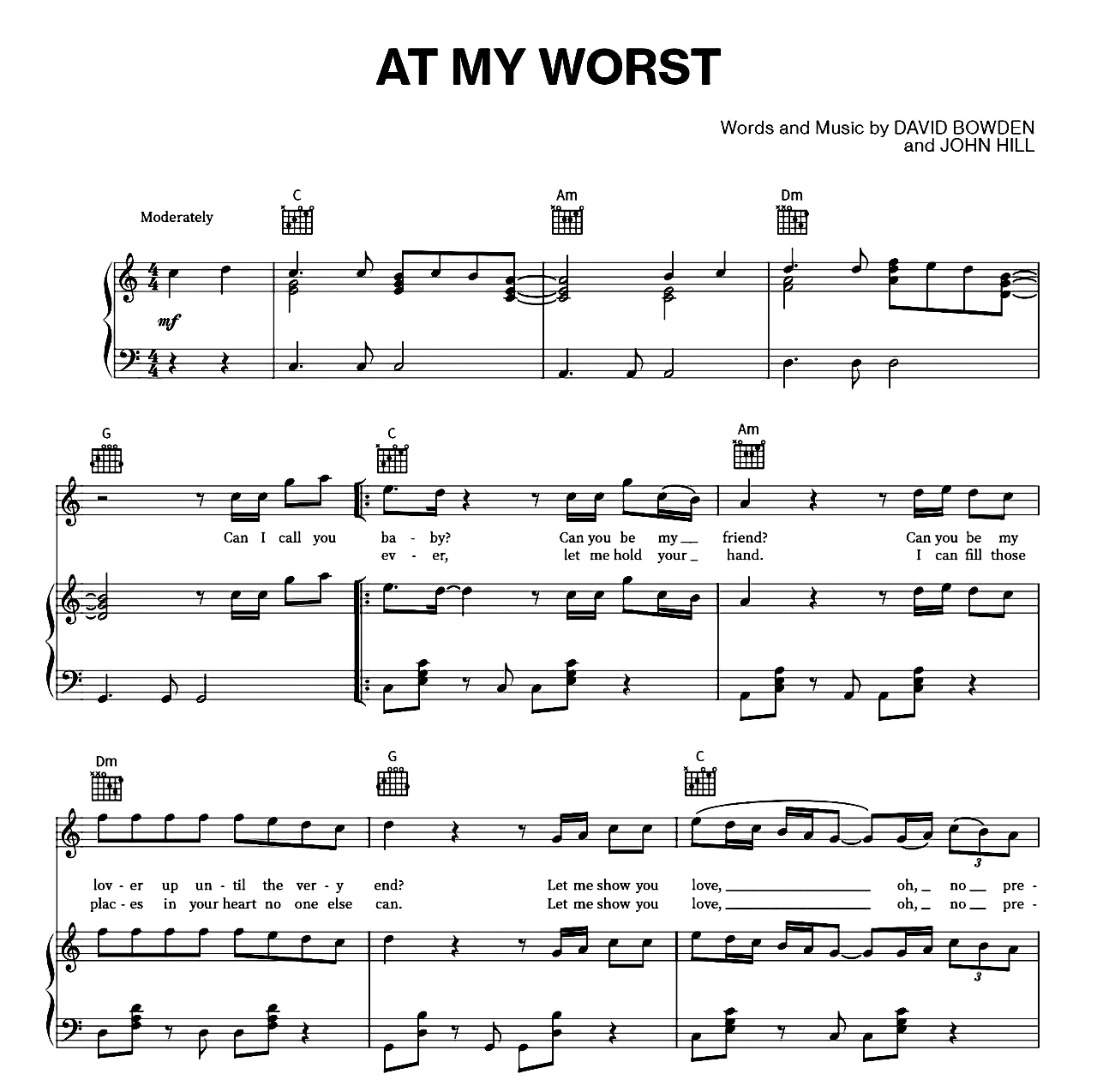 At My Worst sheet music