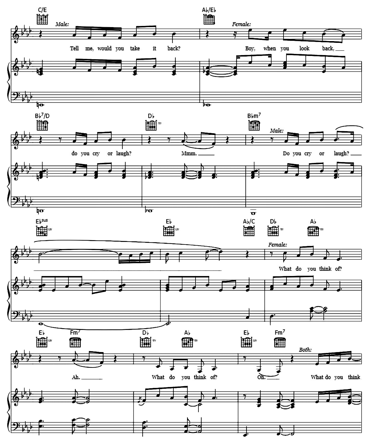 What Do You Think Of sheet music 6