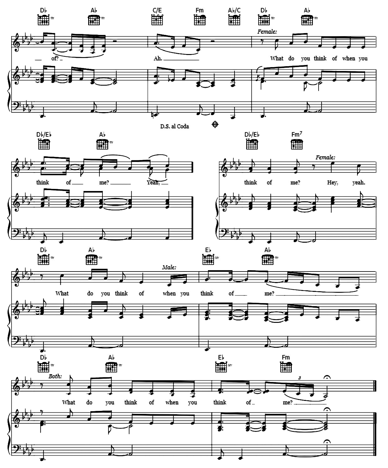 What Do You Think Of sheet music 7