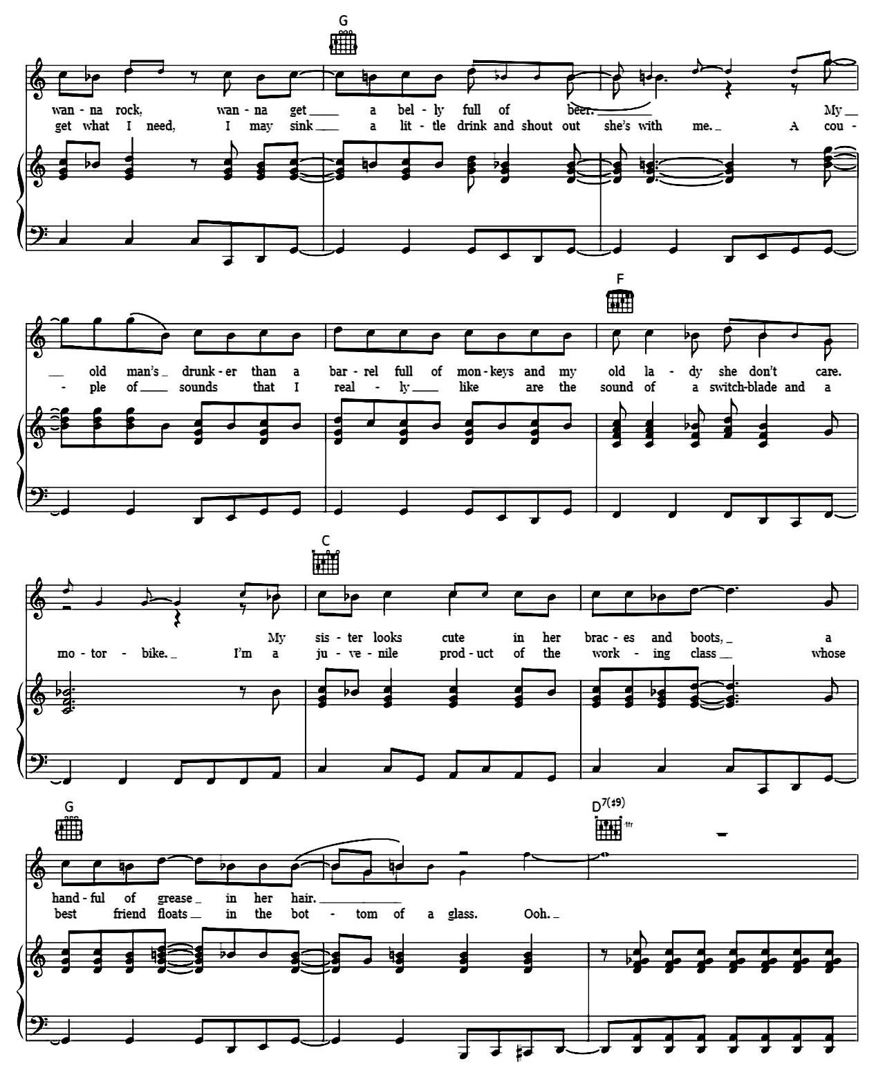 Saturday Night's Alright For Fighting sheet music 2