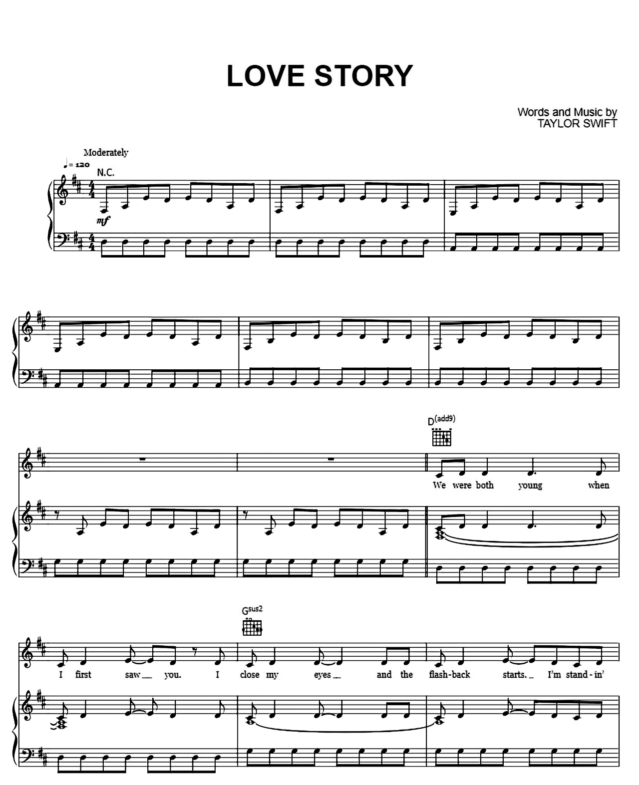 Love Story sheet music