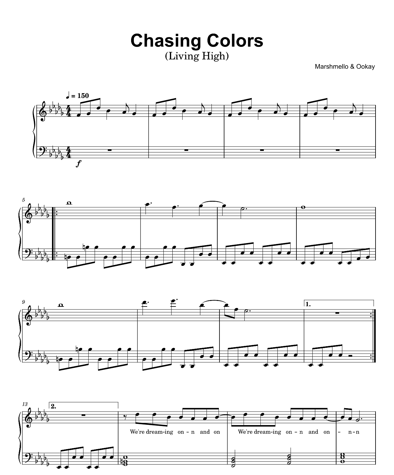 Chasing Colors sheet music
