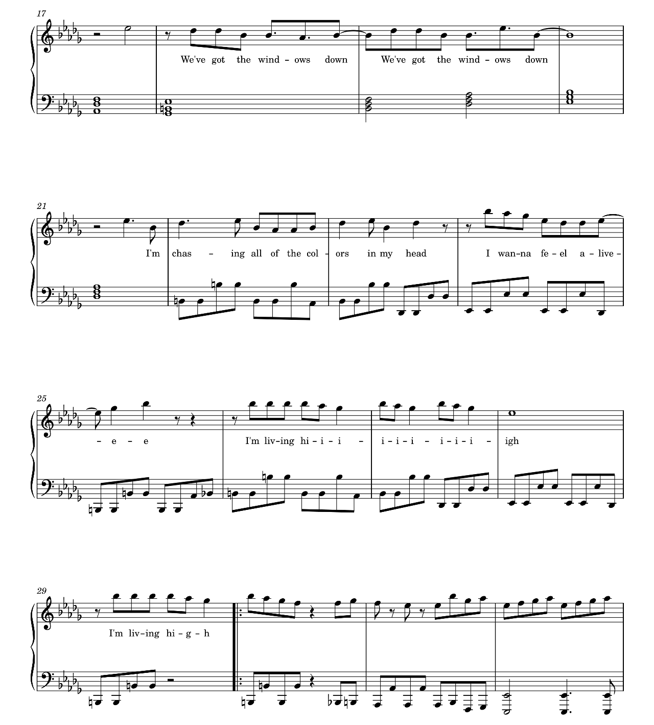 Chasing Colors sheet music 2