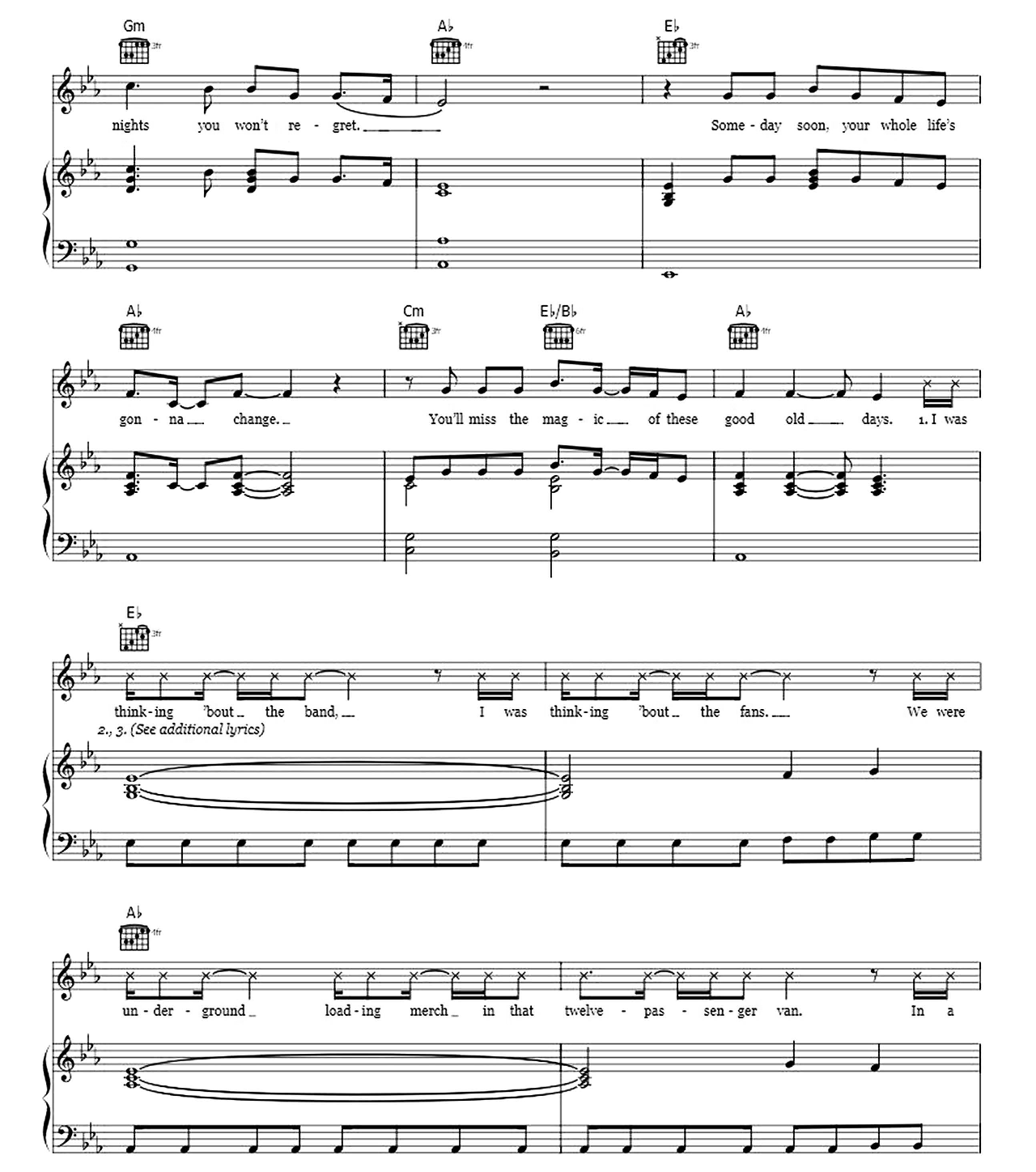 Good Old Days sheet music 2