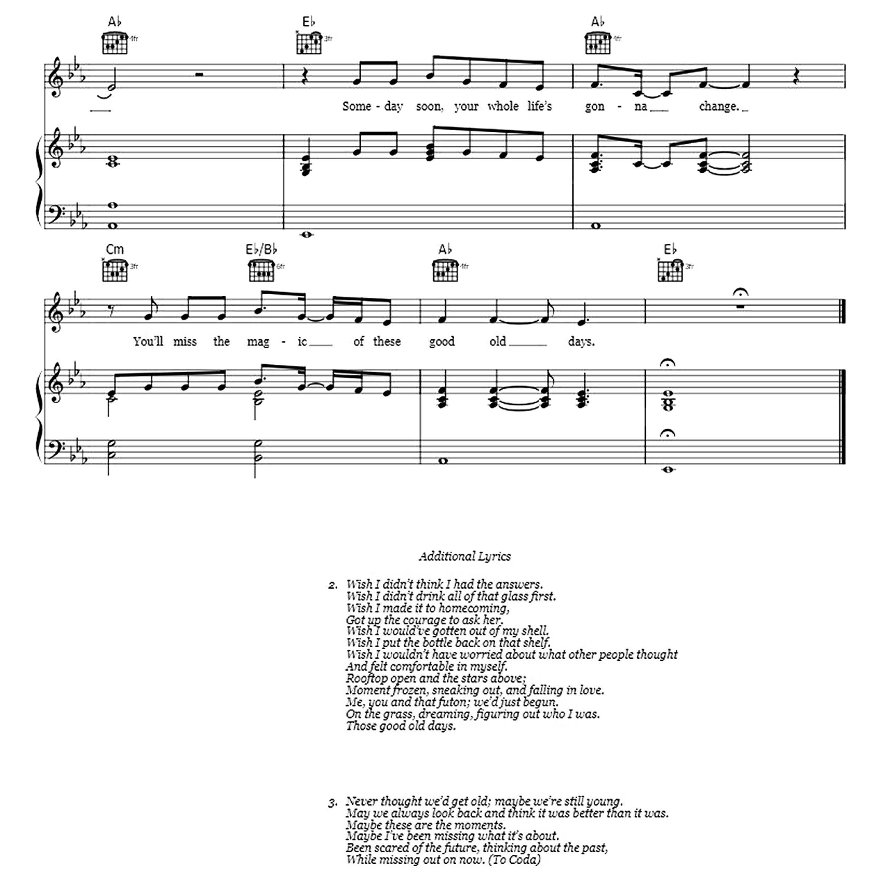 Good Old Days sheet music 7