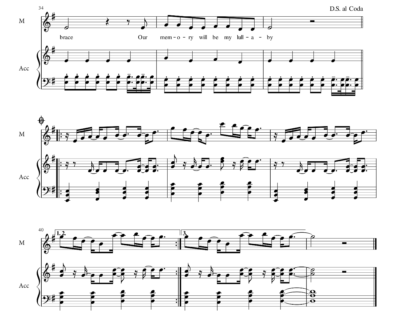 Sing Me To Sleep sheet music 3