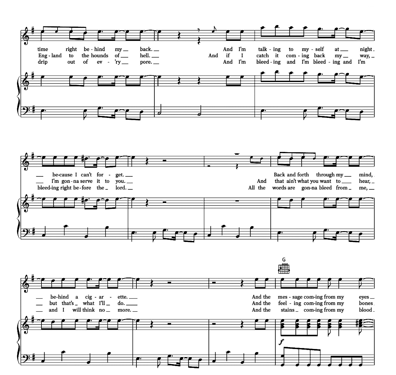 Seven Nation Army sheet music 2