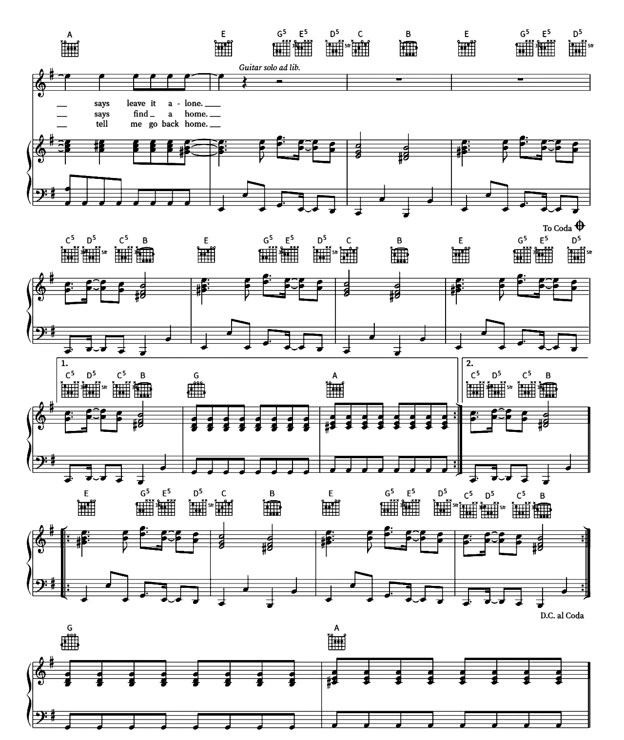 Seven Nation Army sheet music 3