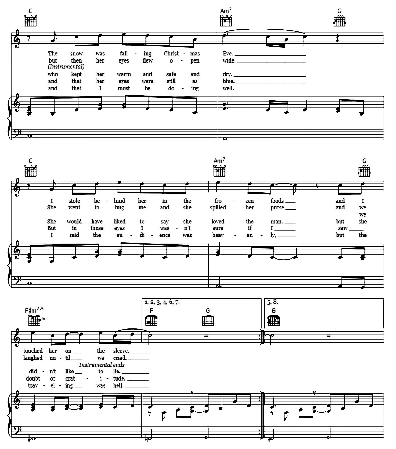 Same Old Lang Syne sheet music 2