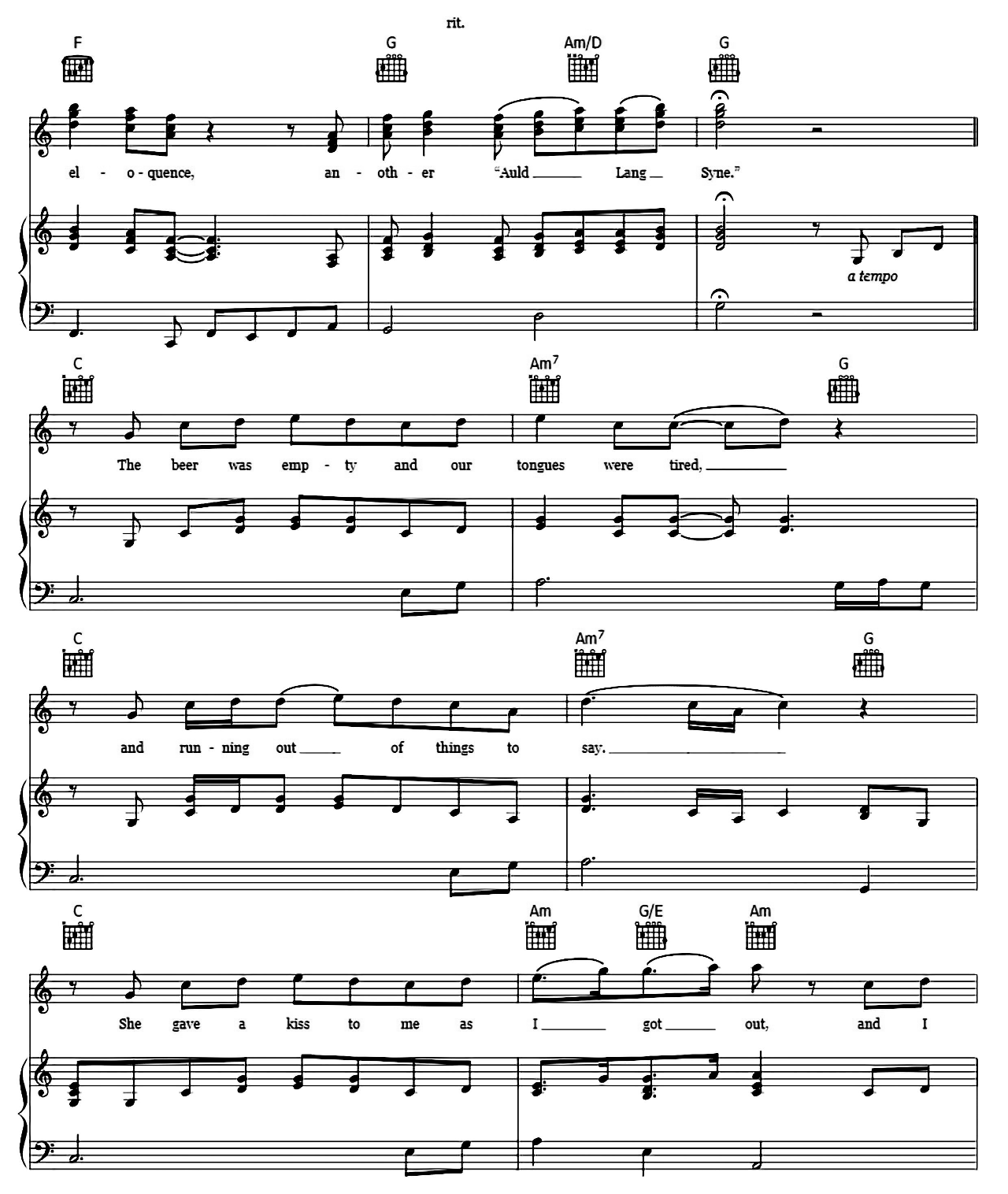 Same Old Lang Syne sheet music 5