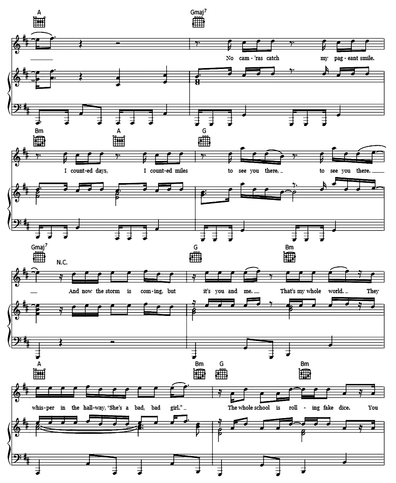 Miss Americana & The Heartbreak Prince sheet music 5