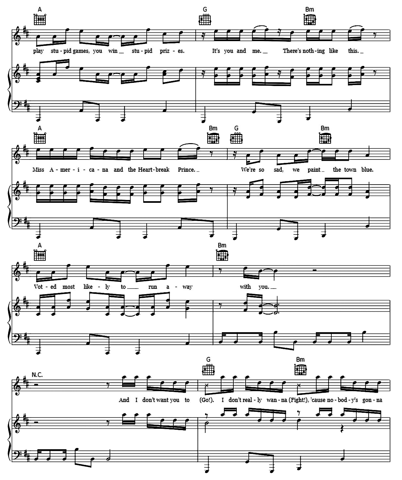 Miss Americana & The Heartbreak Prince sheet music 6
