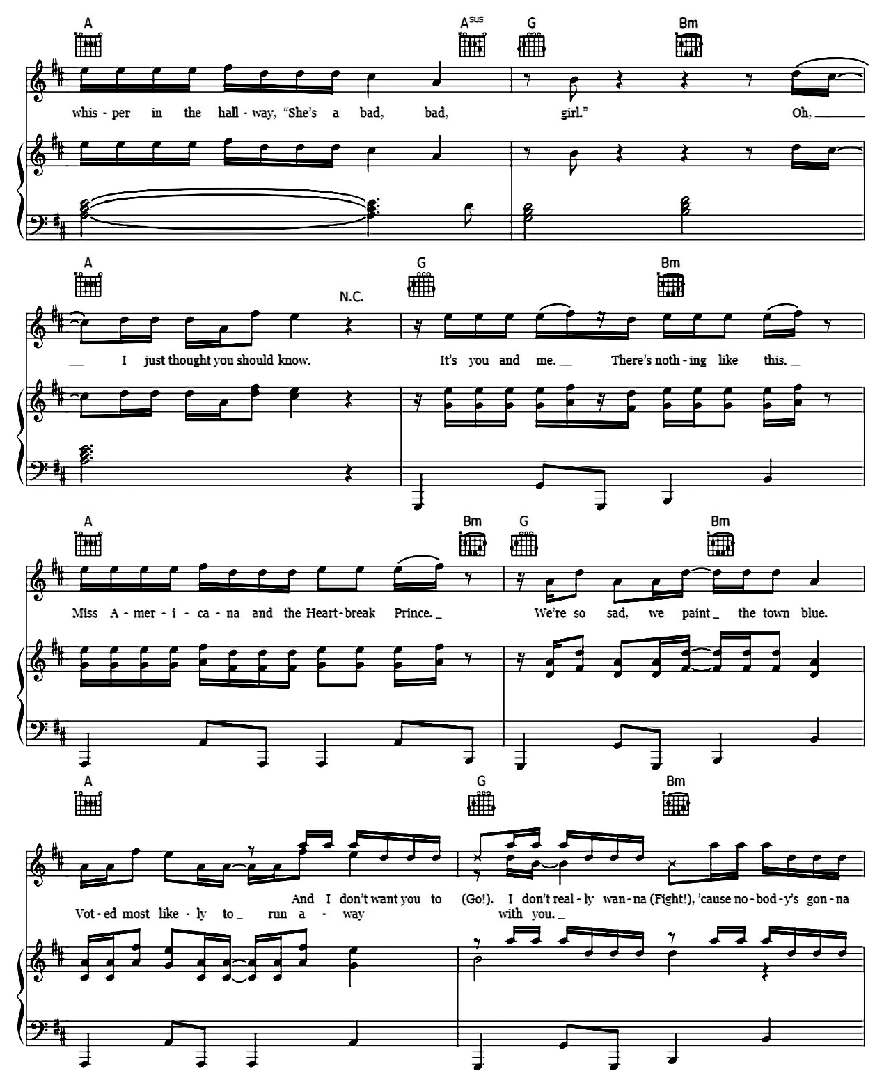 Miss Americana & The Heartbreak Prince sheet music 8