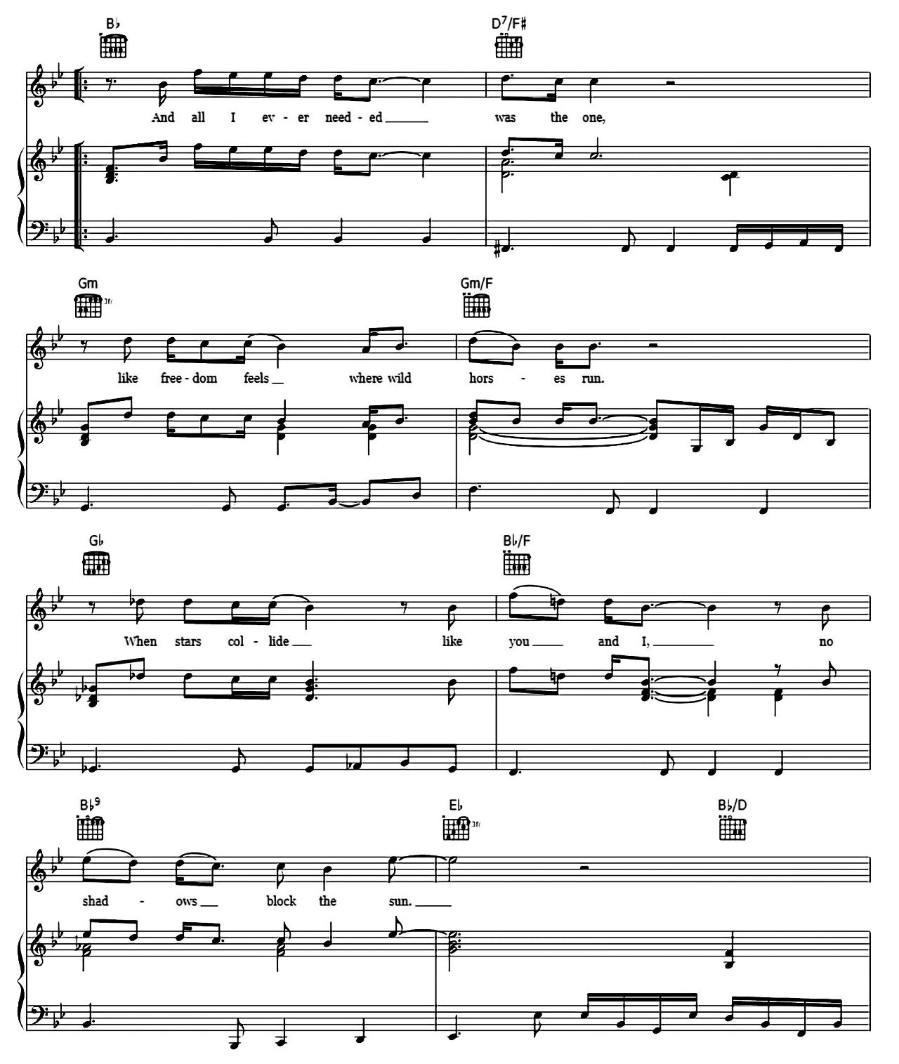 The One sheet music 6