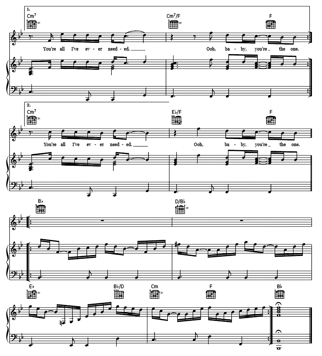 The One sheet music 7